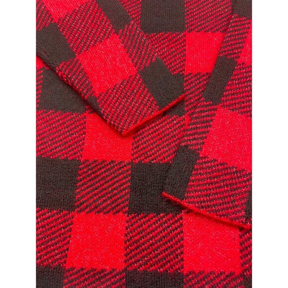 LOFT Petite Buffalo Plaid Mock Neck Tunic Sweater Large - Picture 4 of 9